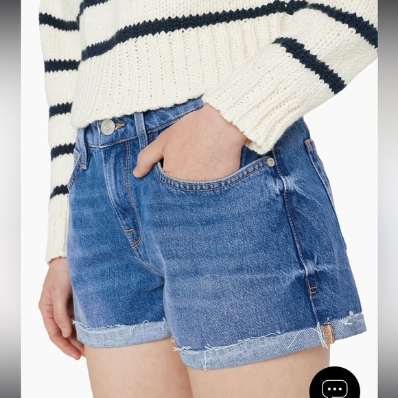 Frame Denim Pants - FRAME Denim Designer Blue Le Grand Garcon Cutoff Rolled Hem Jean Shorts size 34